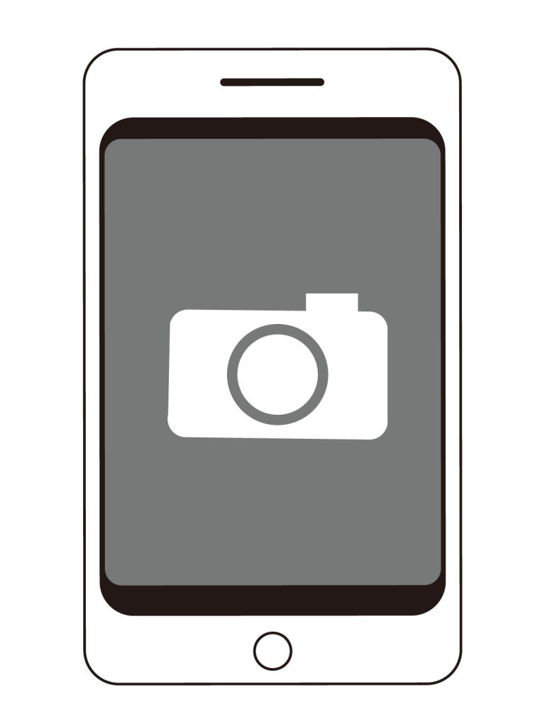 スマートフォンのカメラアプリのイラスト
