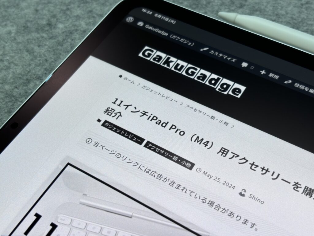 11インチiPad Pro（M4）用PDA工房純黒クリアフィルム
