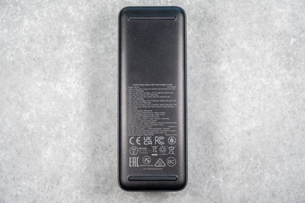 UGREEN Nexode 巻き取り式 USB-Cケーブル内蔵 モバイルバッテリー 20000mAh 165W
