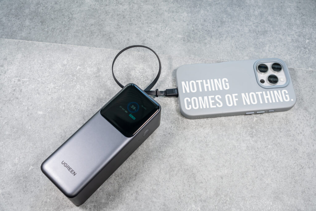 UGREEN Nexode 巻き取り式 USB-Cケーブル内蔵 モバイルバッテリー 20000mAh 165W