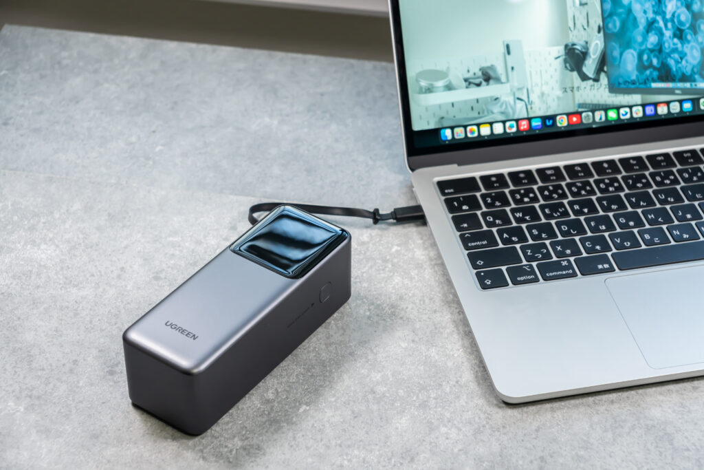 UGREEN Nexode 巻き取り式 USB-Cケーブル内蔵 モバイルバッテリー 20000mAh 165W